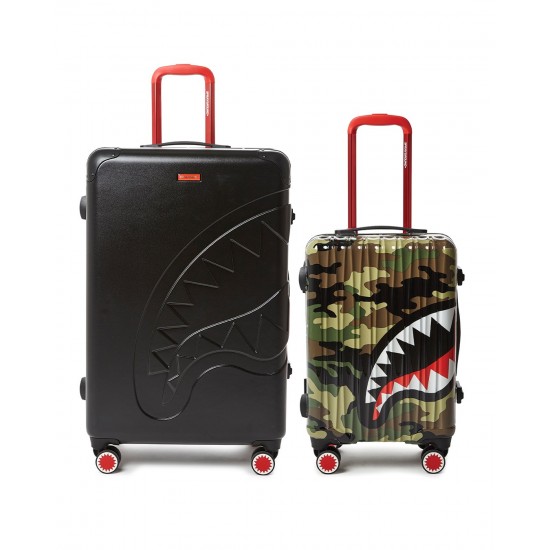 Online Sale Sprayground Luggage Bundles Full-Size Black Carry-On Camo Luggage Bundle