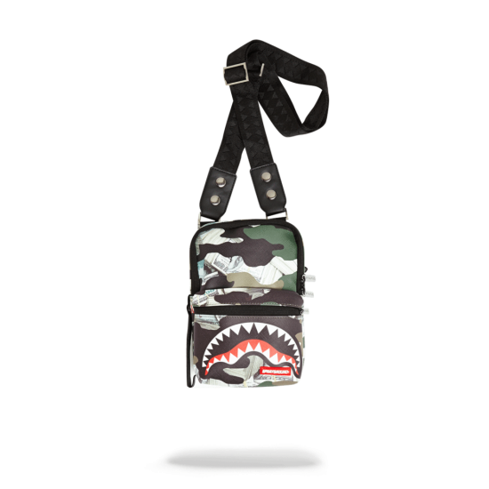 Online Sale Sprayground Crossbody Bags Camo Money Shark Sling